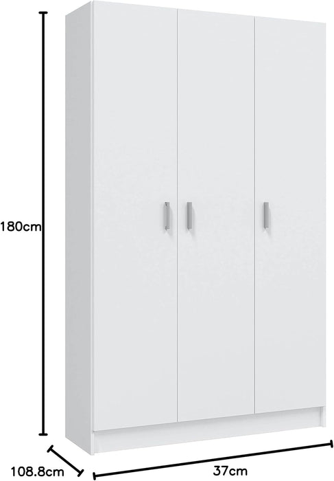 Armoire polyvalente 3 portes 109x37x180h