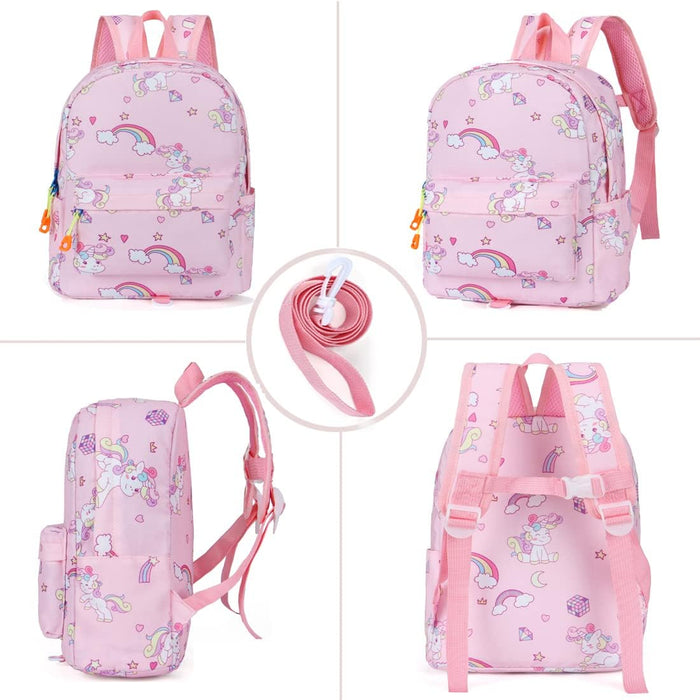 Zaino LESNIC Unicorno: per bambini 2-7 anni, con guinzaglio anti-perso, ideale per asilo.