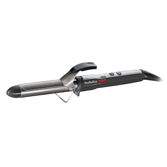Arricciacapelli BaByliss PRO digitale 25mm in titanio con display digitale, punta isolante, cavo girevole 2,70m, colore nero e grigio - SKU: BAB2273