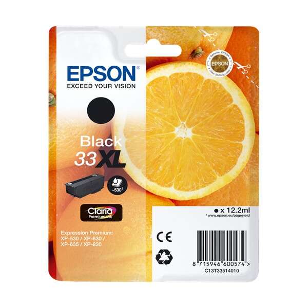 Epson T3351 (33XL) Nero Cartuccia d'Inchiostro Originale - C13T33514012