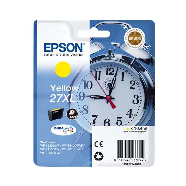 Epson T2714 (27XL) Giallo Cartuccia d'Inchiostro Originale - C13T27144012