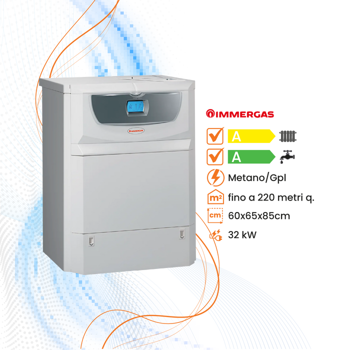 Caldaia Immergas Hercules Mini Condensing 32 Erp a Condensazione a Basamento - Bollitore