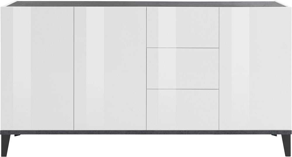 Credenza SUNRISE 160 cm – 3 Ante + 3 Cassetti, 160x40x82 cm