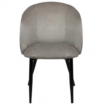 Poltrona struttura metallo seduta schienale velluto 50x50x76 cm