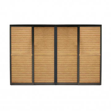 Laterale scorrevole con lamelle orientabili in alluminio 370x238 cm