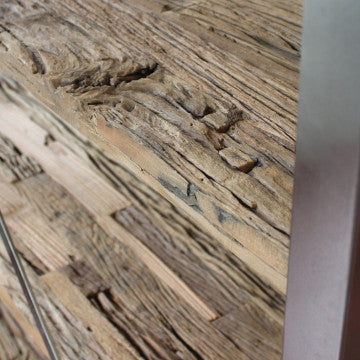 Mobile in legno riciclato con 5 ripiani 118x37x218 cm