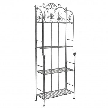 Étagère metallo 4 piani verniciato bianco ossidato 60x31x158 cm