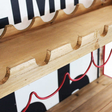 Mobile in metallo e legno, dimensioni 80,5 x 37 x 152,5 cm
