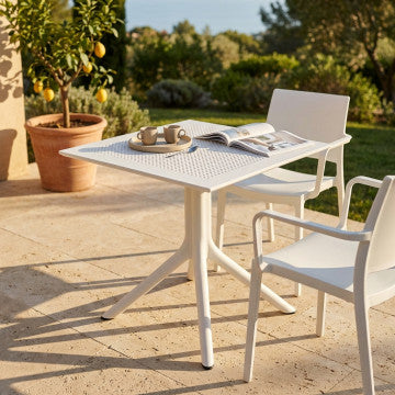 Tavolo Jarvis Polipropilene Bianco 80x80 cm