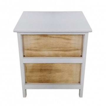 Mobiletto in legno con 2 cassetti, 34x25x43,5 cm, peso 3 kg