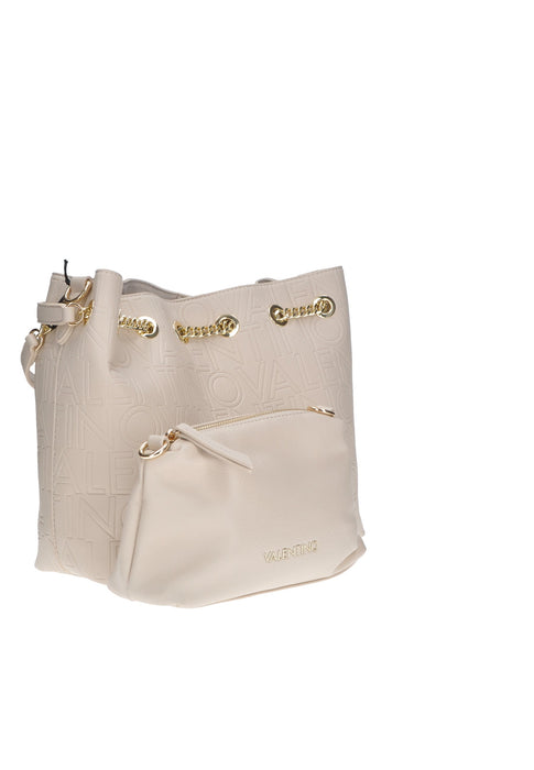 Valentino Bags Sacca Pansy Ecopelle Con Pochette Interna e Due Tracolle Tessuto ed Ecopelle Dimensioni 32x25x13 cm