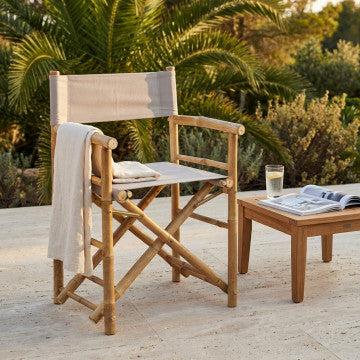 Regista in bamboo marrone 60x44x88 cm struttura in legno