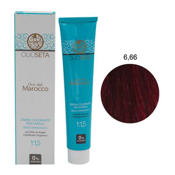 OLIOSETA ORO DEL MAROCCO TINTURA BIONDO SCURO ROSSO INTENSO 6.66