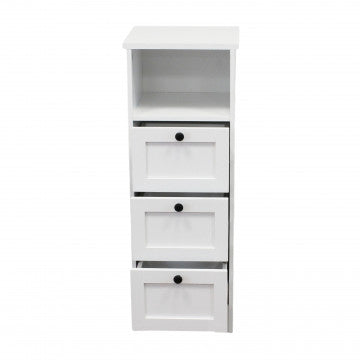Mobiletto in legno bianco con dimensioni 81,5 x 30 x 30 cm