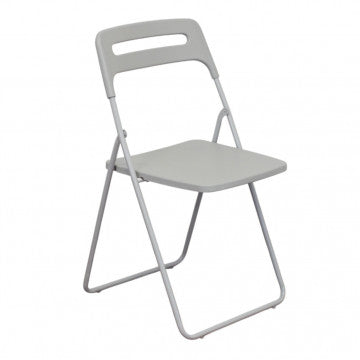 Sedia impilabile in polipropilene grigio chiaro 40x43x78 cm peso 3,25 kg