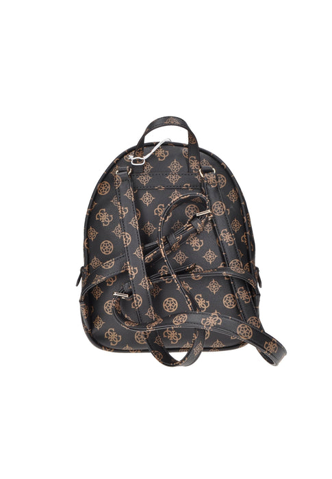 Zaino GUESS Manhattan Ecopelle Con Metalleria Dorata E Logo Frontale 36x27x13 Cm Due Manici 45 Cm