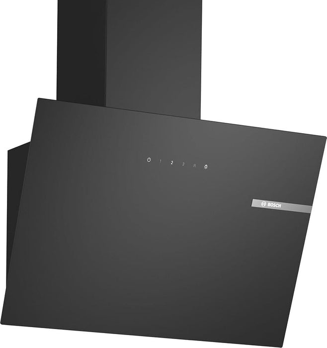 Cappa Design Vetro a Parete 60cm 220W Nera LED