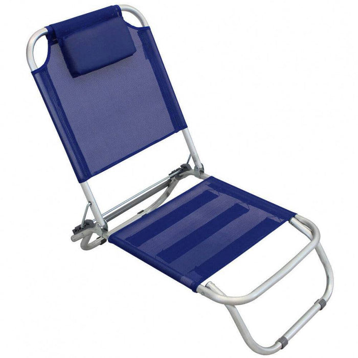 Spiaggina Alluminio Blu Pieghevole 56x47x72h cm