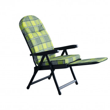 Sdraio carrello in acciaio e tessuto multicolor verde grigio 14,8 kg
