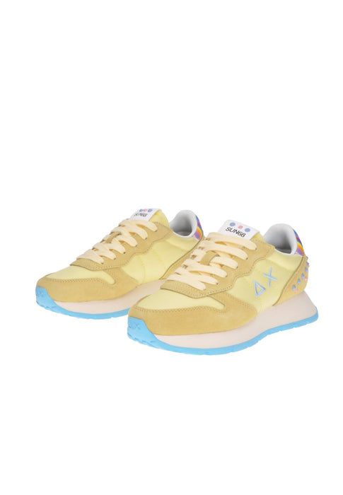 SUN68 Niki 2.0 Solid Sneaker In Pelle E Tessuto Con Lacci Sottopiede Imbottito E Fondo Gomma
