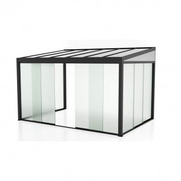 Laterale in vetro per veranda addossata 270x218 cm colore grigio scuro