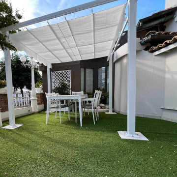 Gazebo struttura in alluminio e metallo telo poliestere 180 gr 3x4 m