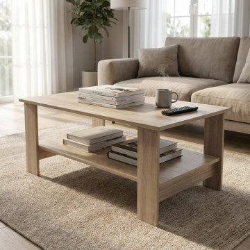 Tavolino Salotto Match Rovere Chiaro 100x55x41h cm