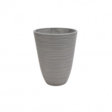 Vaso grande in fibra sintetica colore antracite diametro 39 cm altezza 46