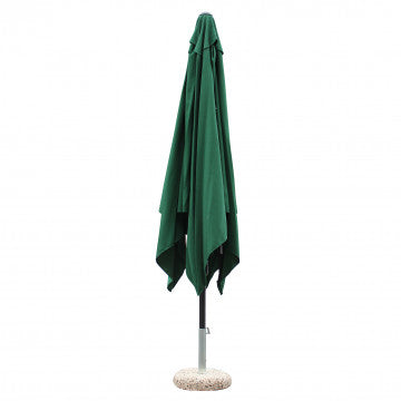 Ombrellone 3x3 m telo poliestere verde 250 gr palo girevole metallo