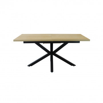 Tavolo allungabile con piano melamina e struttura metallo 160/200x90
