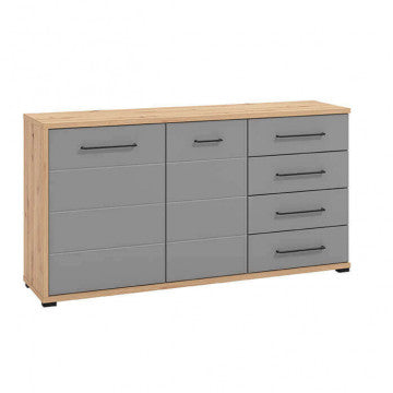 Mobile Lisabon rovere artigiano e grigio grafite 161,5x40x84 cm
