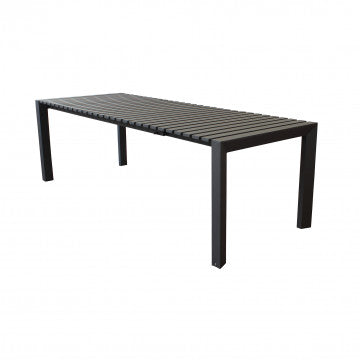 Tavolo allungabile in alluminio verniciato 180/235x90 cm antracite