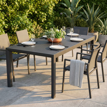Tavolo alluminio allungabile 160/240 x 100 cm, altezza 74 cm