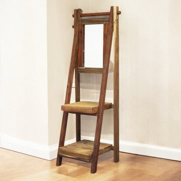 Mobile in legno riciclato marrone, dimensioni 60x50x168 cm