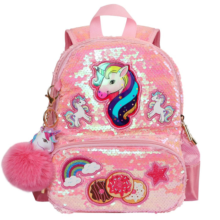 Zainetto Asilo Bambino Unicorno Paillette, Zaino Asilo Bimba Moda, Zaino Scuola Elementare Leggera, Zainetti Ragazze Perfetto, Zaini Bambina Prescolastico Regulable, Unica Regalo per Compleanno Xmas