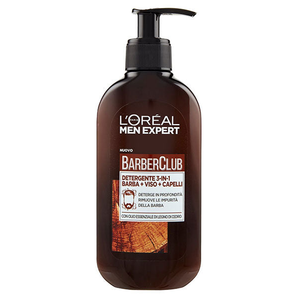 L'OREAL MEN EXPERT BARBER CLUB DETERGENTE 3 IN 1 200 ML