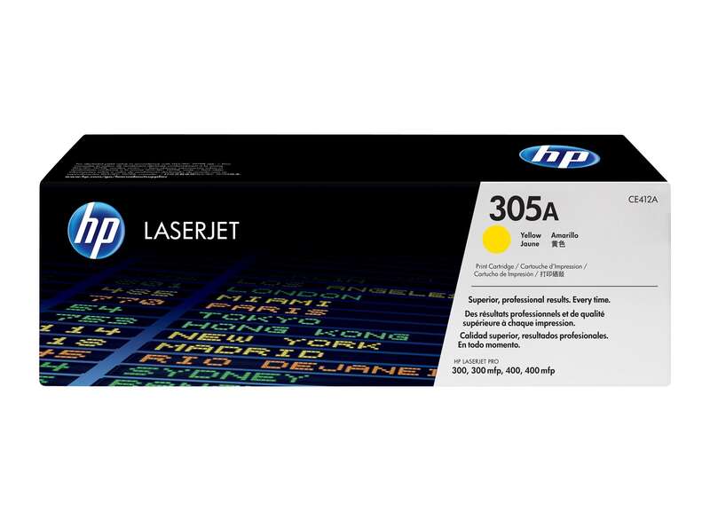 HP CE412A Giallo Cartuccia Toner Originale - 305A