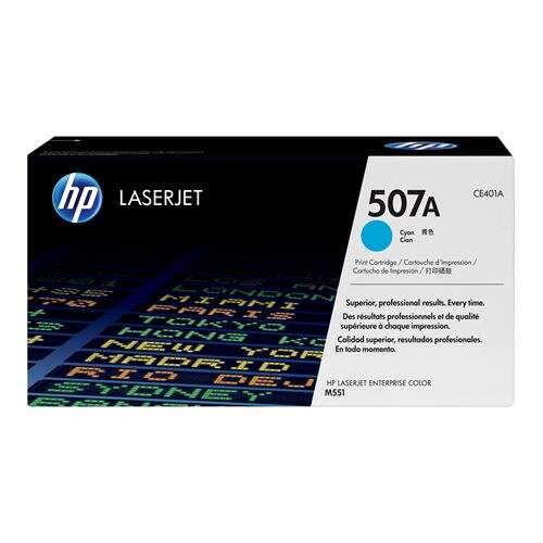HP CE401A Ciano Cartuccia Toner Originale - 507A