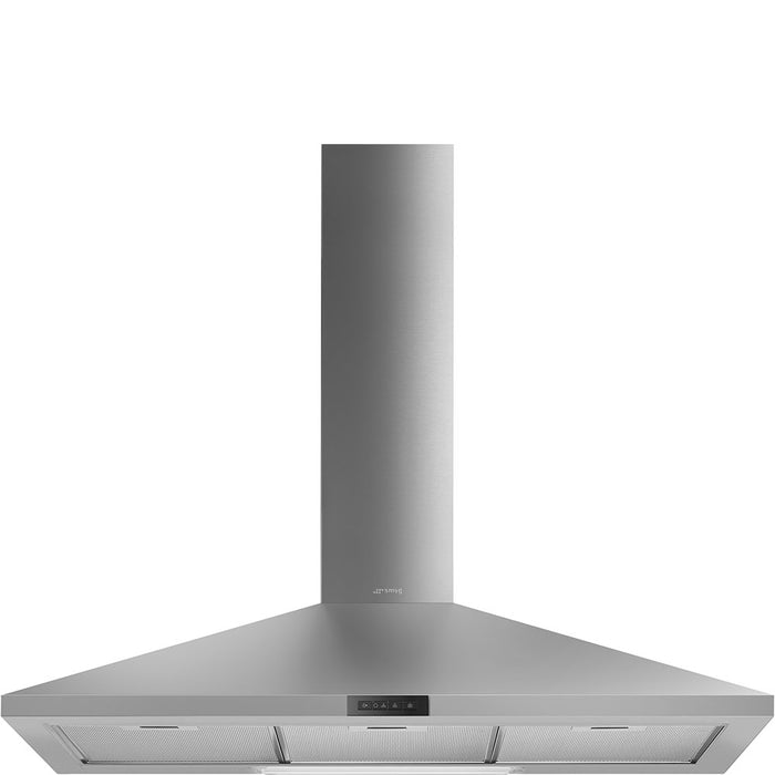 Cappa Aspirante Smeg a Parete 90cm 180W Inox Luce LED
