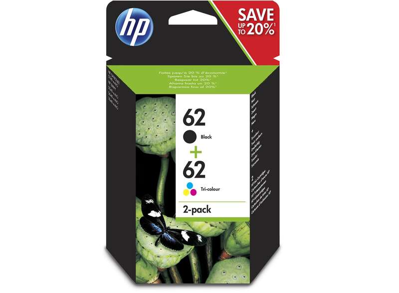 HP 62 Nero + Colore Confezione 2 Cartucce d'Inchiostro Originali - N9J71AE