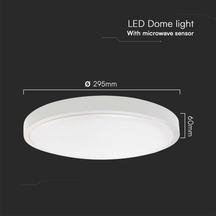 Plafoniera LED Rotonda 18W con Telecomando e Sensore di Movimento 6500K IP44