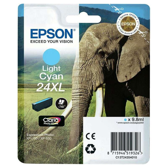 Epson T2435 (24XL) Ciano Chiaro Cartuccia d'Inchiostro Originale - C13T24354012