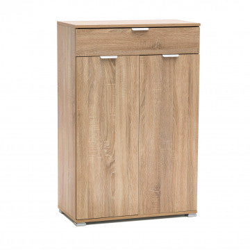 Mobiletto in truciolare con 2 ante e 1 cassetto, dimensioni 75x38x112 cm