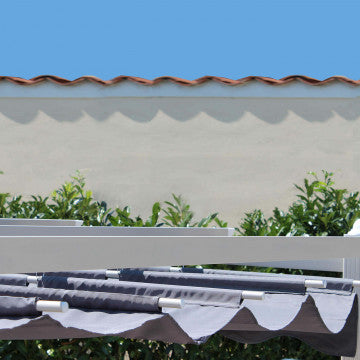 Gazebo struttura metallo alluminio telo poliestere grigio 180 gr 3x4 m