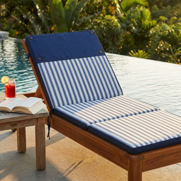 Cuscino rettangolare in poliestere idrorepellente sfoderabile 173x47 cm
