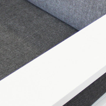 Divano 3 posti alluminio verniciato con cuscini removibili 227x85 cm