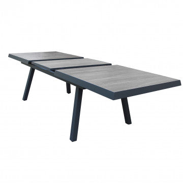 Tavolo allungabile 205/265 x 105 cm struttura alluminio piano ceramica