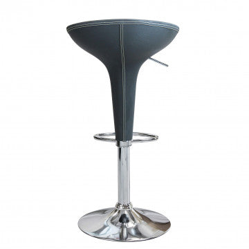 Sgabello regolabile in metallo e plastica grigio 39,5x44,5x58-78 cm