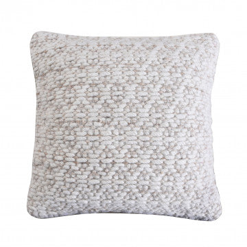 Cuscino quadrato in cotone e lana, dimensioni 45x45 cm, altezza 8 cm