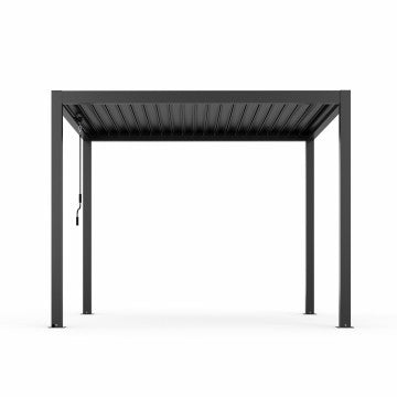 Pergola bioclimatica in alluminio con lamelle orientabili 300x400x250 cm